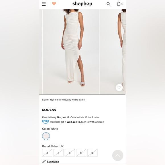 Christopher Esber White Ruched Sheath Maxi Dress - Picture 5 of 12